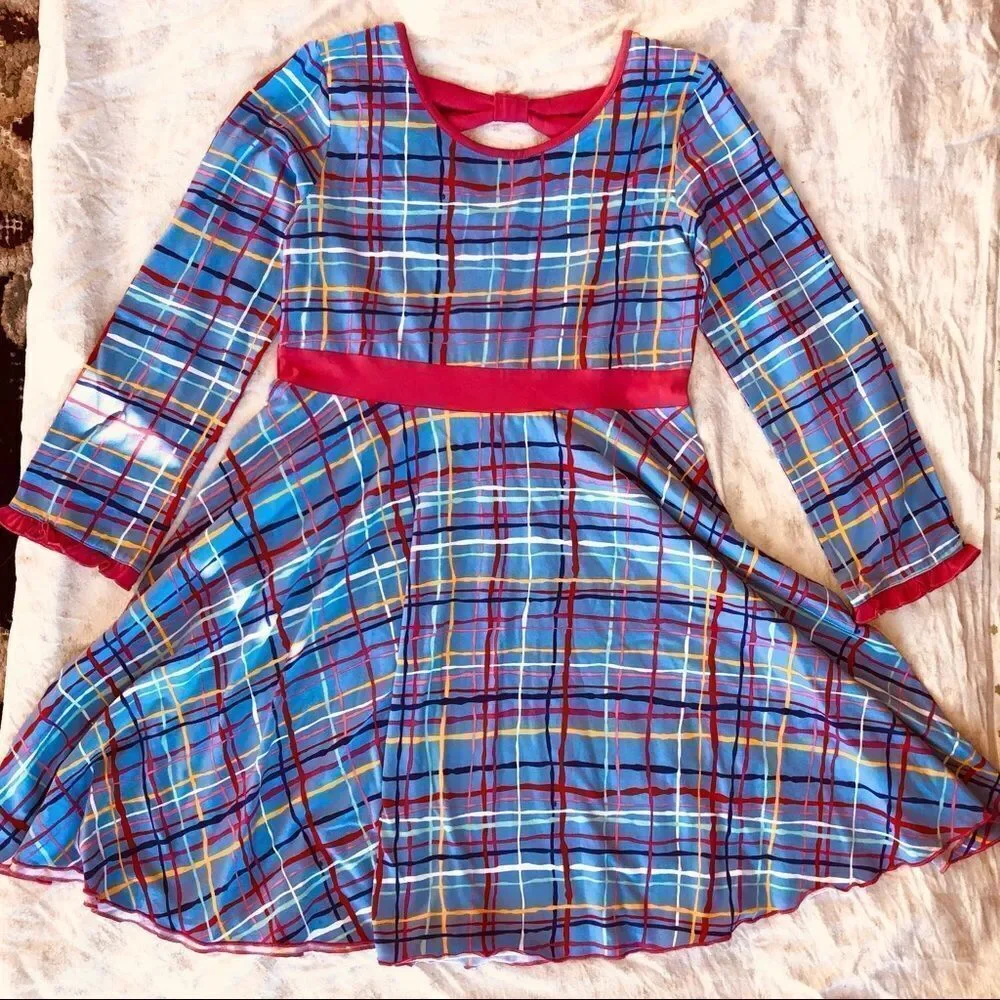 NWOT Girls Size 12 Three Friends LS A Line Dress - Picture 1 of 6